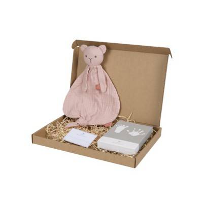 Caja regalo orgánica rosa 31 cm 