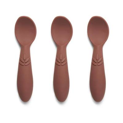 NU125 Ella cuchara silicona 3-pack Mahogany