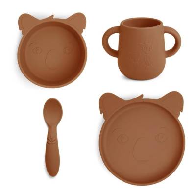 NU375 Lykke silicone dinner set 4-pack Koala