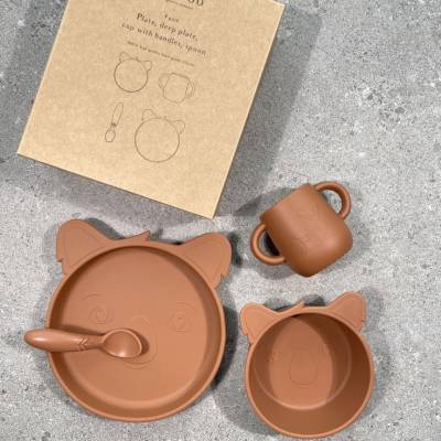 NU375 Lykke silicone dinner set 4-pack Koala 2