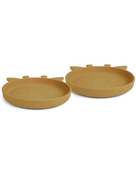 NU426 Akila plato 2-pack Girafa Dusty yellow NU426 Akila plato 2-pack Girafa Dusty yellow