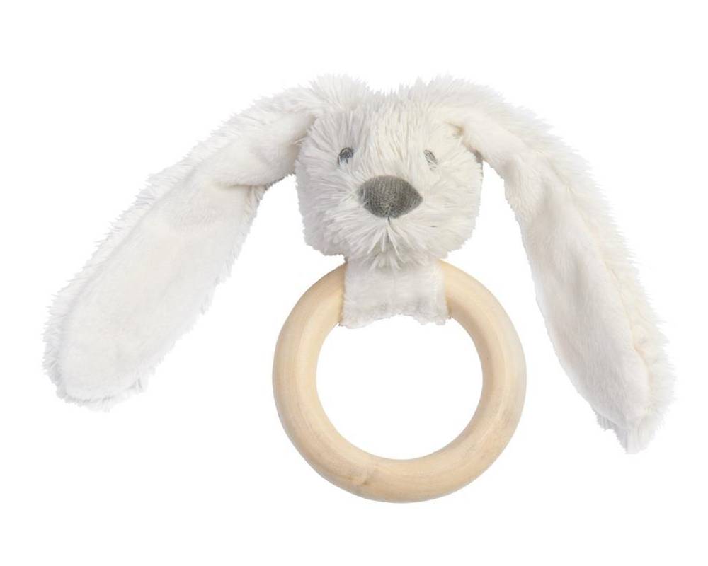 Ivory Rabbit Richie Wooden Teething Ring 12 cm