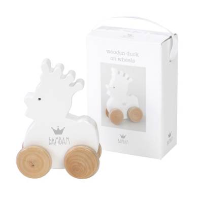 Wooden Duck on Wheels