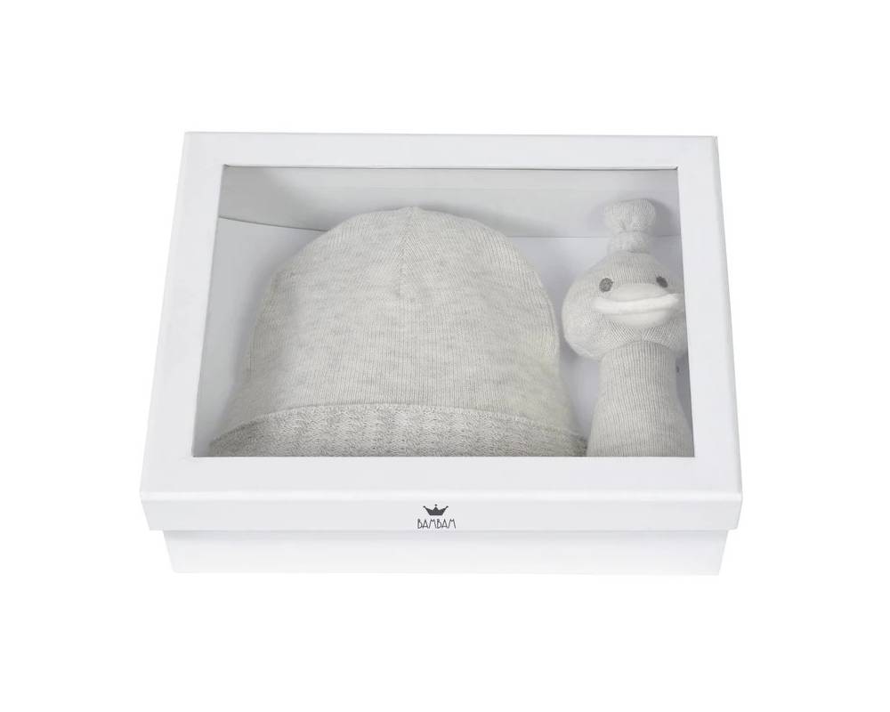 Caja regalo gorro y sonajero de pato