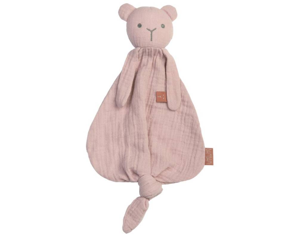 Doudou tejido organico oso rosa