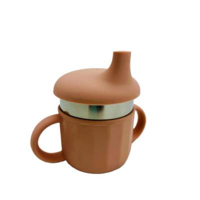 Taza Aprendizaje Acero Silicona rosa