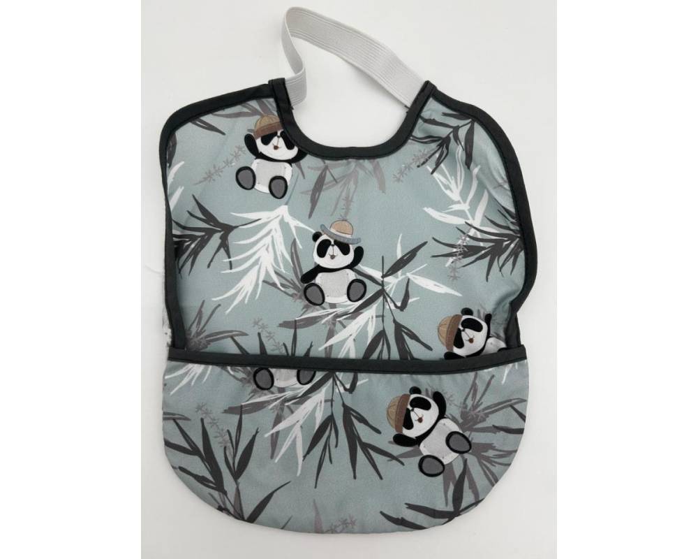 BABERO GOMA IMP  PANDA VERDE