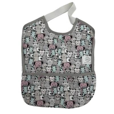 BABERO GOMA IMPERMEABLE ZOO ROSA
