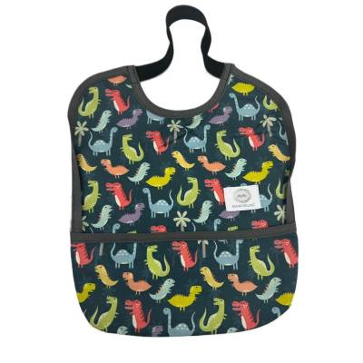 Babero Goma Dino verde