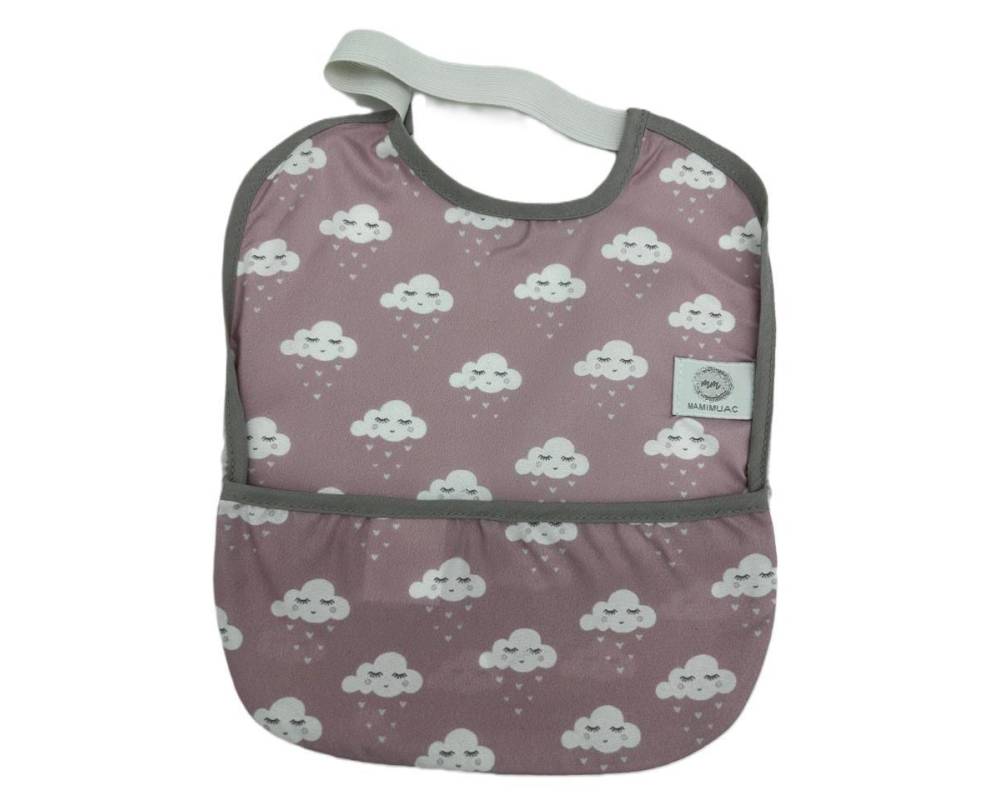 BABERO GOMA IMPERMEABLE  NUBE ROSA