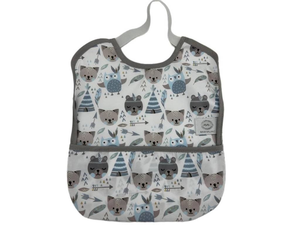 BABERO GOMA IMPERMEABLE MAPACHE AZUL