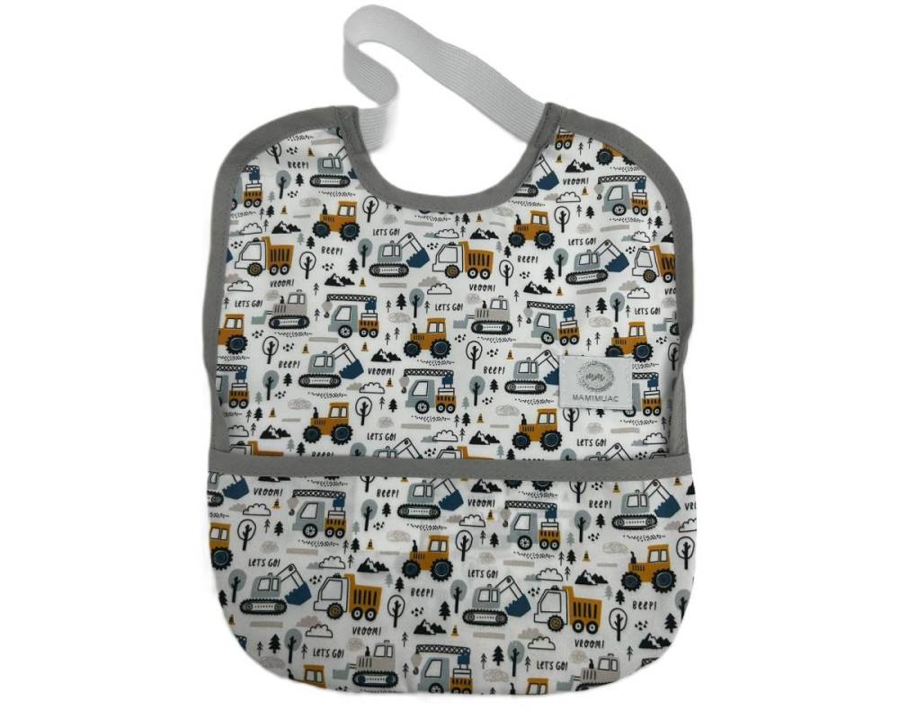 Babero Goma Tractor blanco