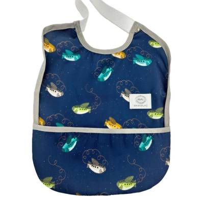 BABERO GOMA IMP  AVION AZUL