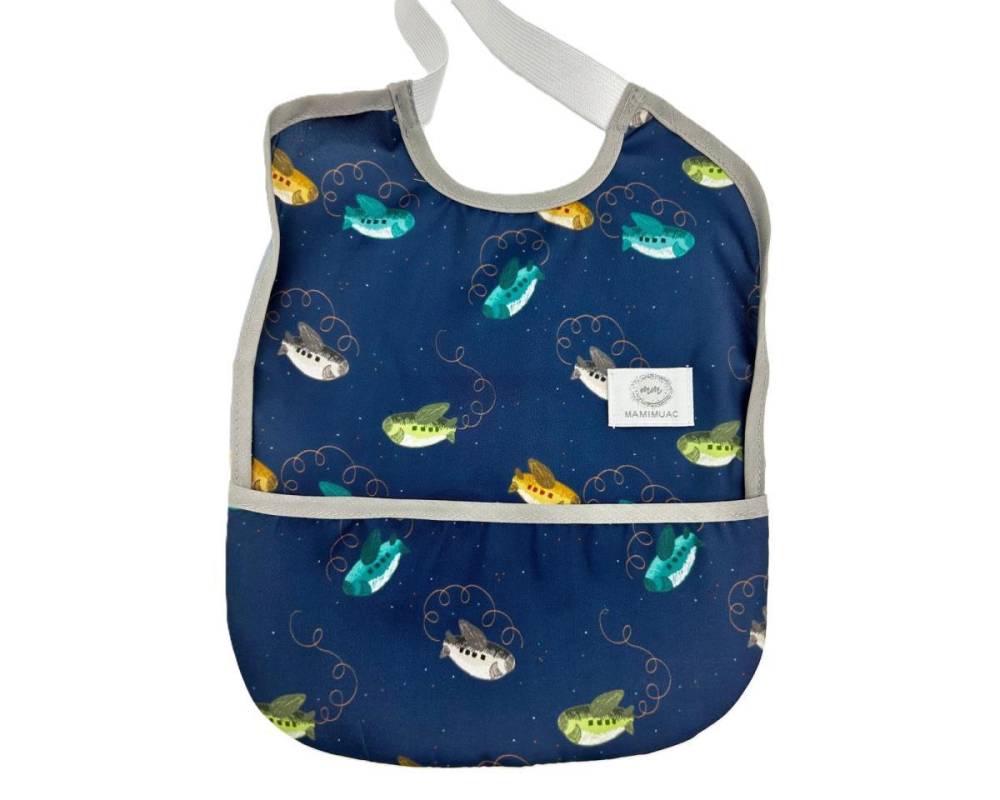 BABERO GOMA IMP  AVION AZUL