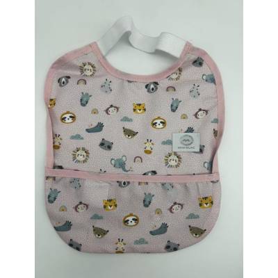 Babero Goma Noe rosa