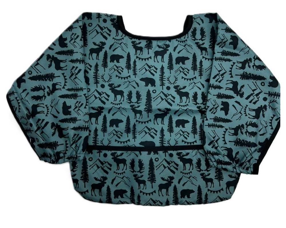 BABERO MANGAS IMP  ALCE AZUL