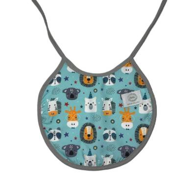 Babero Redondo Zebra azul