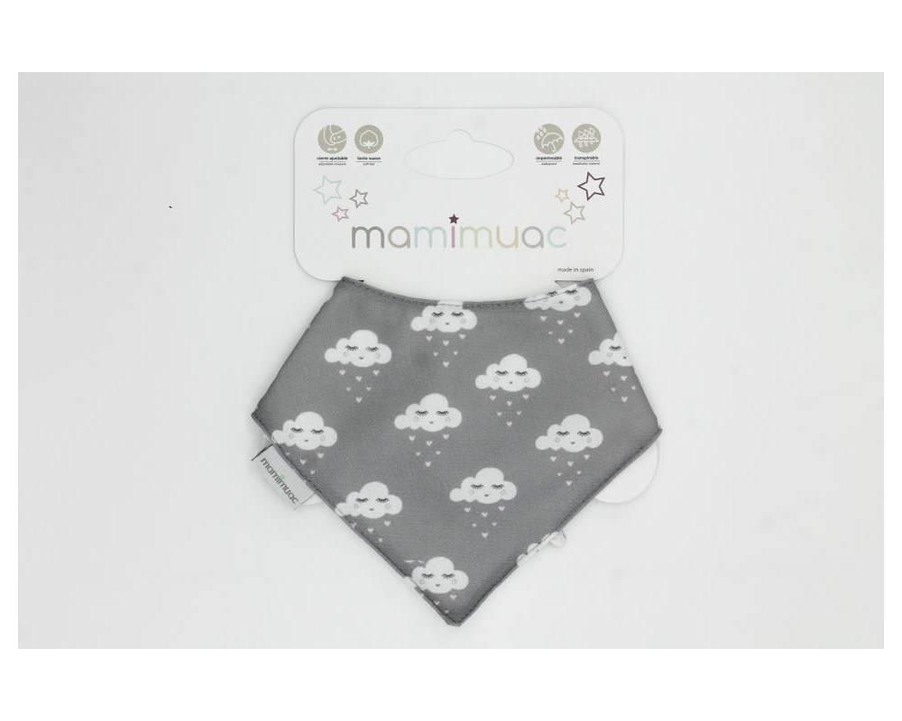 Bandana quitababas nube corazón gris