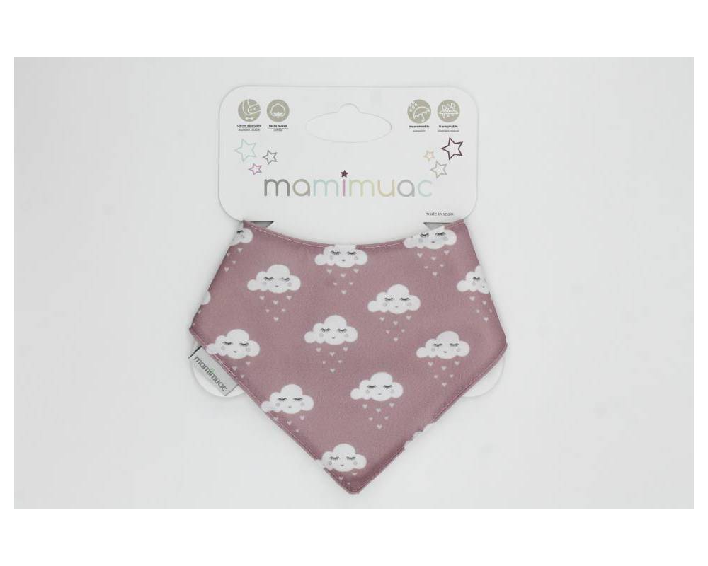 Bandana quitababas nube corazón rosa