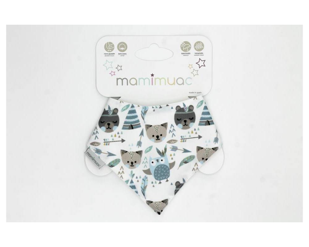 Bandana quitababas mapache azul