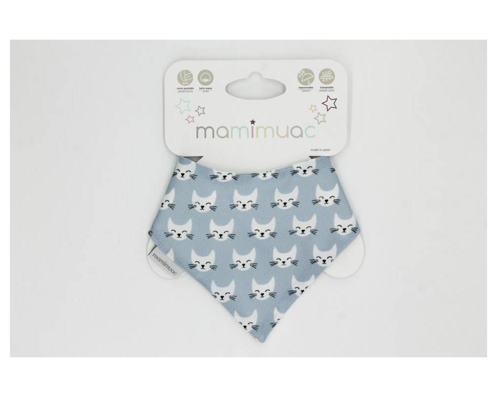 Bandana quitababas gato azul
