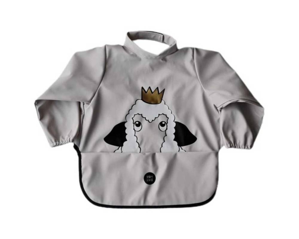 Babero Mangas oveja gris