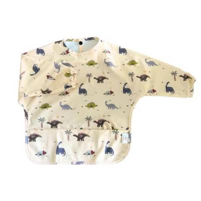 Babero Mangas PU Talla S Dino beig