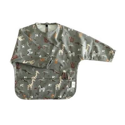 Babero Mangas PU Talla S Jungla verde
