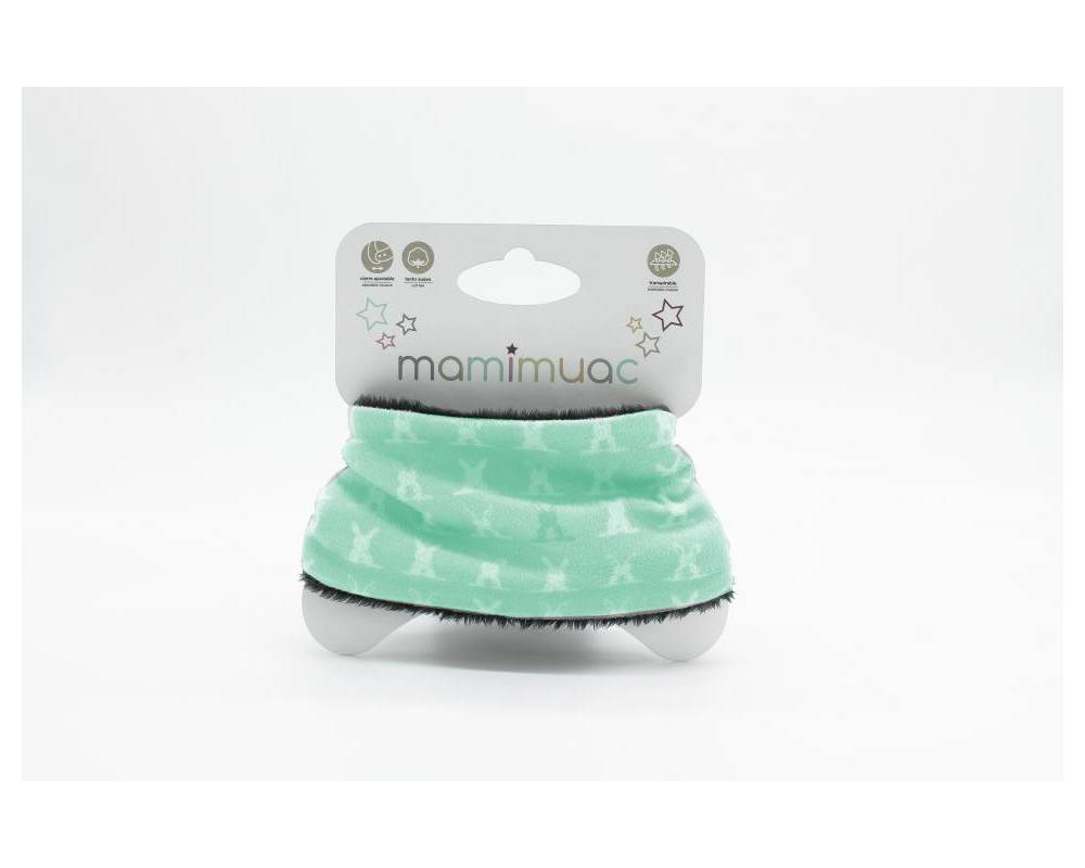 Cuello pelo conejo verde