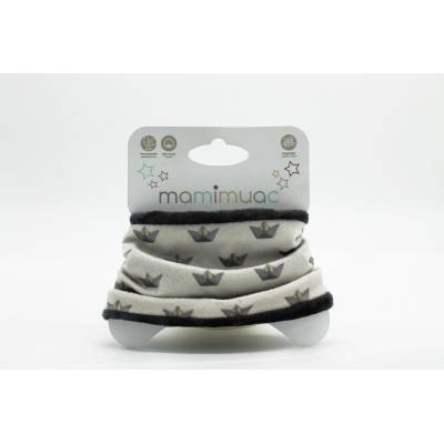 Cuello pelo barco gris