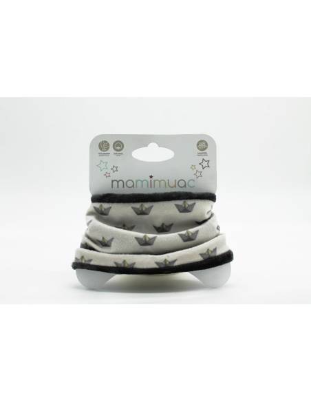 Cuello pelo barco gris