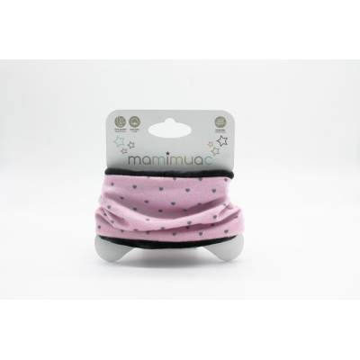 Cuello pelo corazón rosa