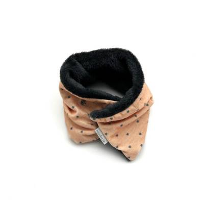 Cuello pelo corazón melocotón