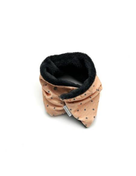 Cuello pelo corazón melocotón