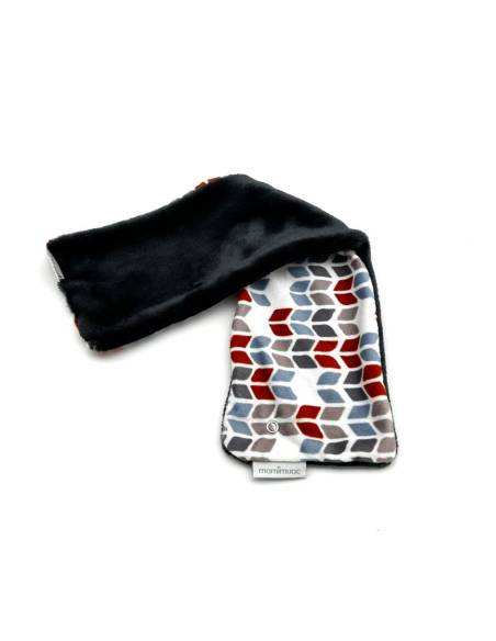 Cuello pelo geometrico rojo