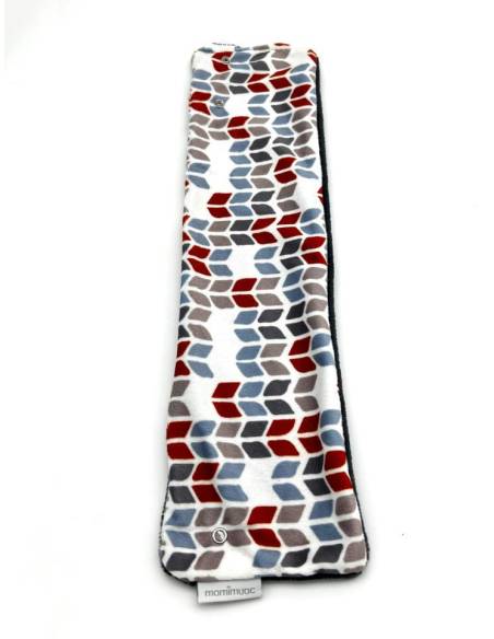 Cuello pelo geometrico rojo