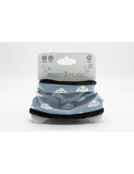 Cuello pelo nube corazón azul