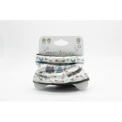 Cuello pelo mapache azul