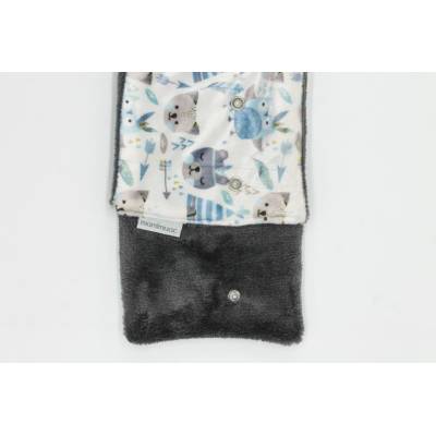 Cuello pelo mapache azul 2