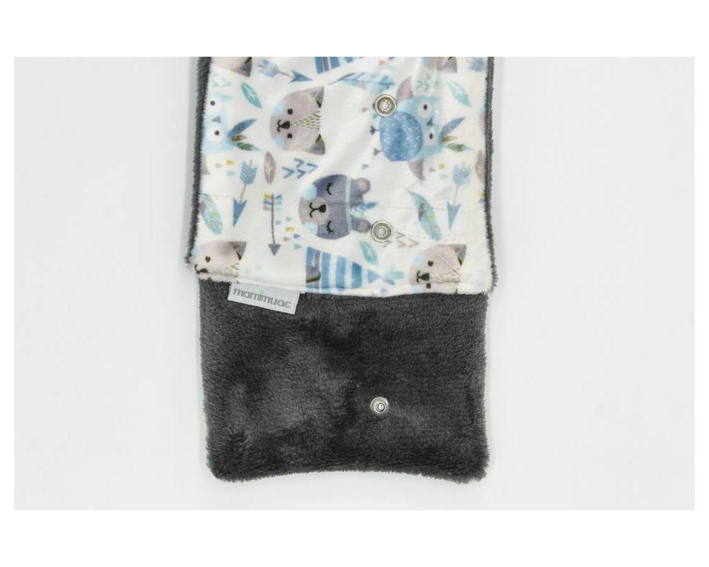 Cuello pelo mapache azul