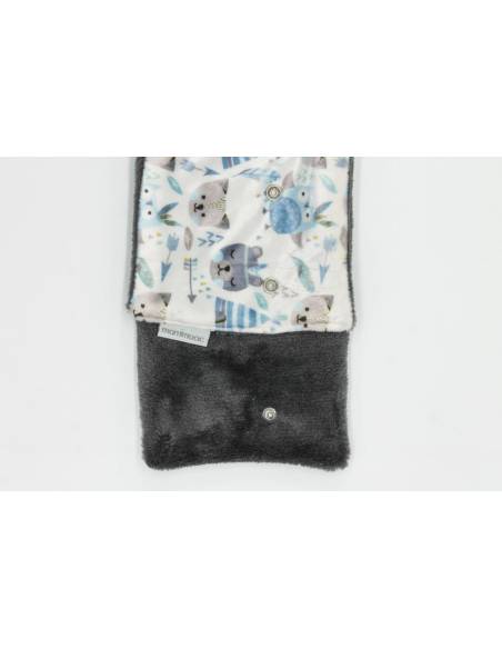 Cuello pelo mapache azul