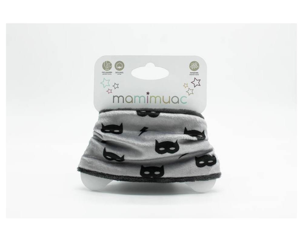 Cuello pelo mascara gris