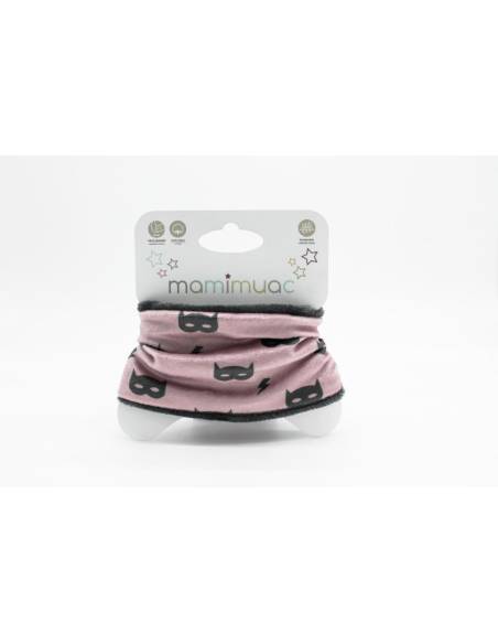 Cuello pelo mascara rosa