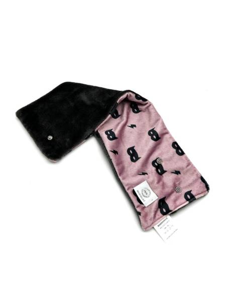 Cuello pelo mascara rosa