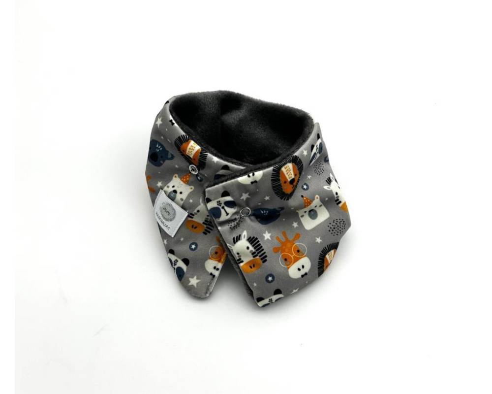 Cuello Pelo Zebra gris