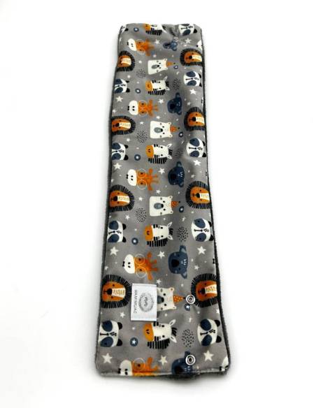 Cuello Pelo Zebra gris