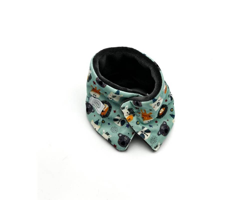 Cuello Pelo Zebra azul