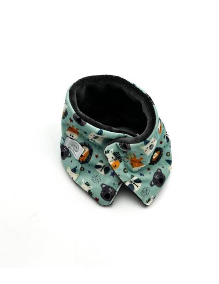 Cuello Pelo Zebra azul