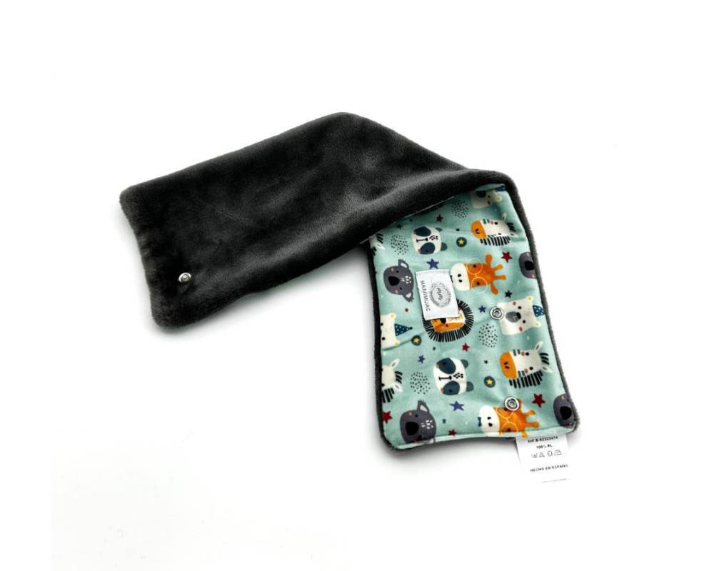 Cuello Pelo Zebra azul