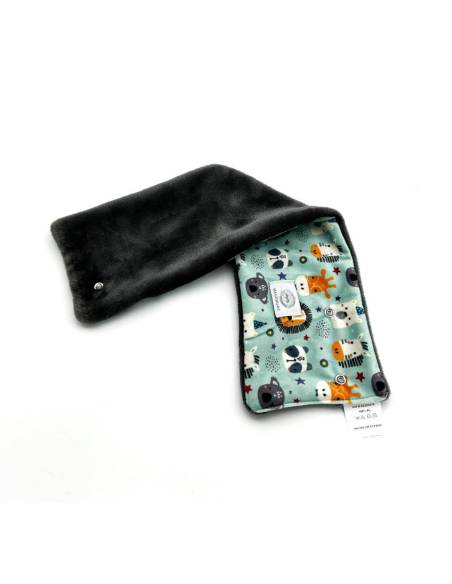 Cuello Pelo Zebra azul